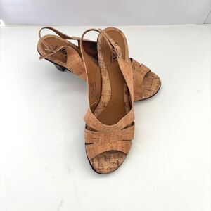 Cork Slingback Pumps Size 11